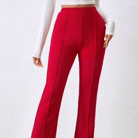 SHEIN Essnce Solid Color Casual Fashion Flared Pants Size M - Picture 6 of 9